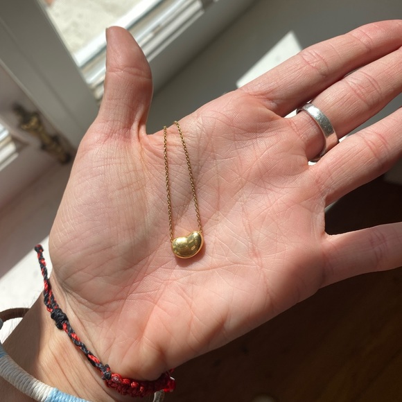 Elsa Perreti 14k yellow gold bean necklace original chain all together like new - Picture 4 of 5